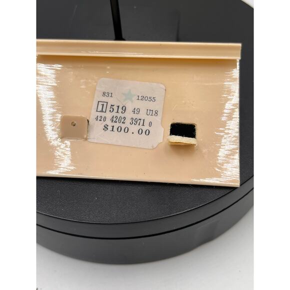 Mistar Bijoux Deadstock 3D Puff Three Drop Dangle Crystal Gold Clip on Earrings - Picture 11 of 12